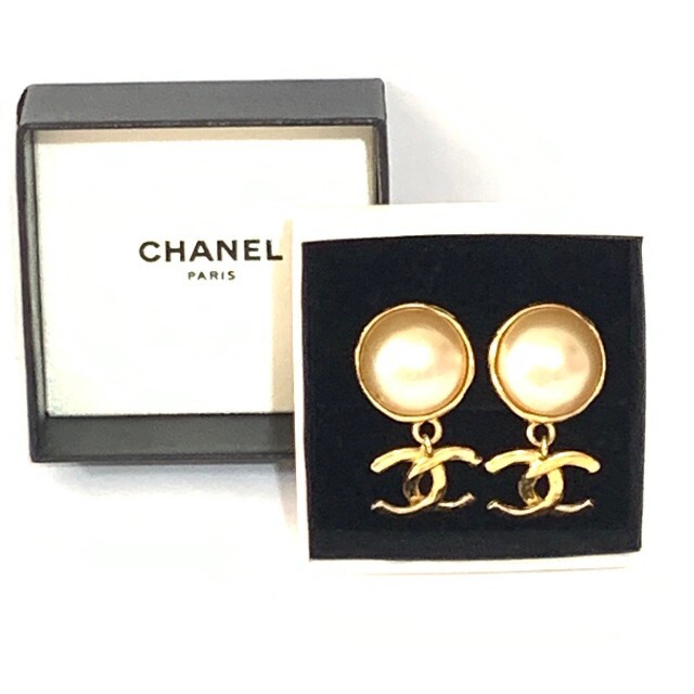 CHANEL ココマーク パール イヤリング フェイクパール ヴィンテージ
