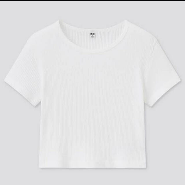 UNIQLO(ユニクロ)のUNIQLO コットンリブクルーネッククロップドT ユニクロ  レディースのトップス(Tシャツ(半袖/袖なし))の商品写真