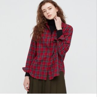 ユニクロ(UNIQLO)の値下げました/フランネルチェックシャツ　RED(シャツ/ブラウス(長袖/七分))