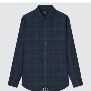 ユニクロ(UNIQLO)の値下げました/フランネルチェックシャツ　DARK GREEN(シャツ/ブラウス(長袖/七分))