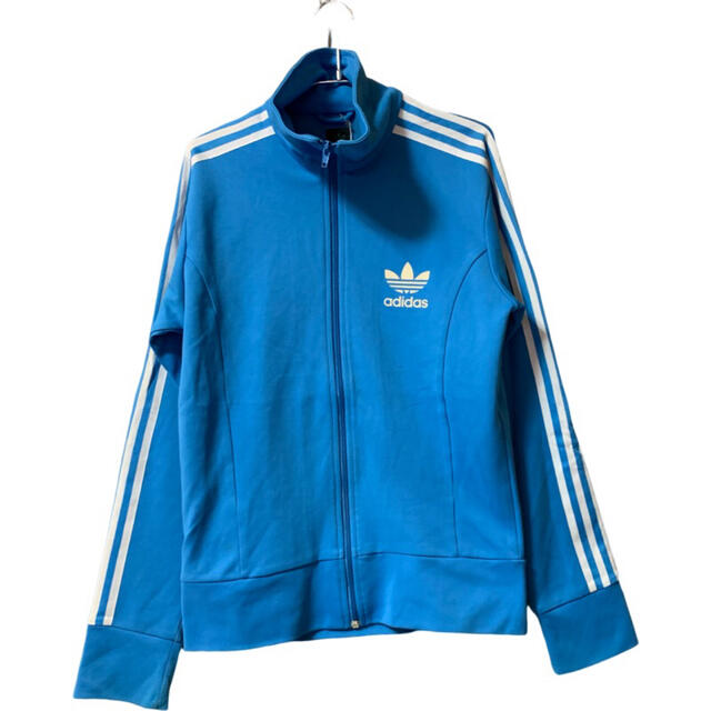 adidas(アディダス)のadidas アディダス トラックジャケット ジャージ 古着 水色 ブルー メンズのトップス(ジャージ)の商品写真