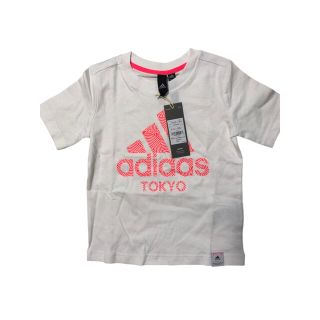 アディダス(adidas)のadidas アディダスキッズTシャツ　ホワイト　ピンク　120cm(Tシャツ/カットソー)