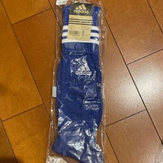 アディダス(adidas)のadidas サッカーソックス　青×白(その他)