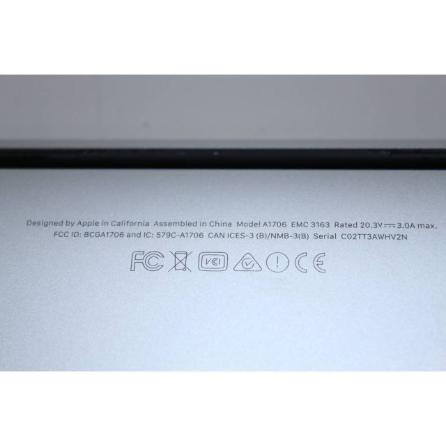 MacBook Pro(13-inch,2017）MPXX2J/A ⑥ 9