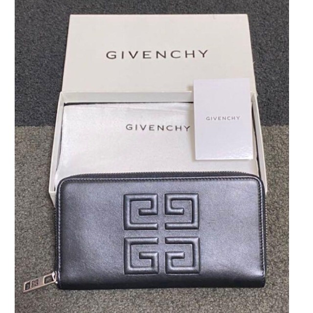 GIVENCHY(ジバンシィ)のGIVENCHY ジバンシー 長財布 エンブレム ラウンドファスナー 黒 メンズのファッション小物(長財布)の商品写真