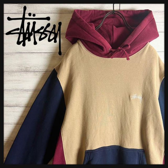 【最高デザイン】 STUSSY マルチカラーパーカー入手困難 希少カラー