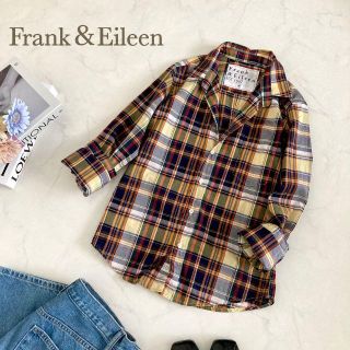 フランクアンドアイリーン(Frank&Eileen)の美品　フランク&アイリーン　チェック柄　シャツ　スキッパーカラー　マルチカラー(シャツ/ブラウス(長袖/七分))