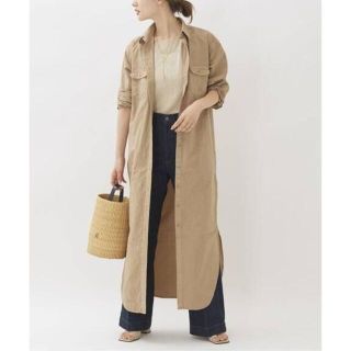 プラージュ(Plage)のPlage セイヒンゾメ Over Shirt ワンピース シャツワンピース(ロングワンピース/マキシワンピース)