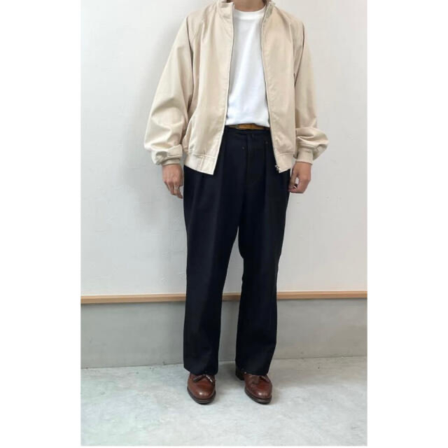 COMOLI(コモリ)のNEAT Cotton Kersey / Wide (BLACK)  ニート メンズのパンツ(スラックス)の商品写真