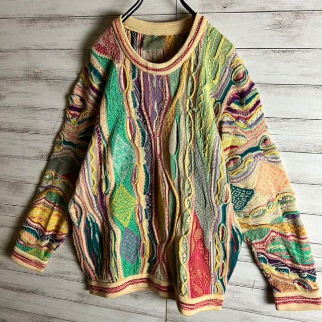 【激レア】coogi クージー 立体 編込み 3Dニット ビッグサイズ 希少 3