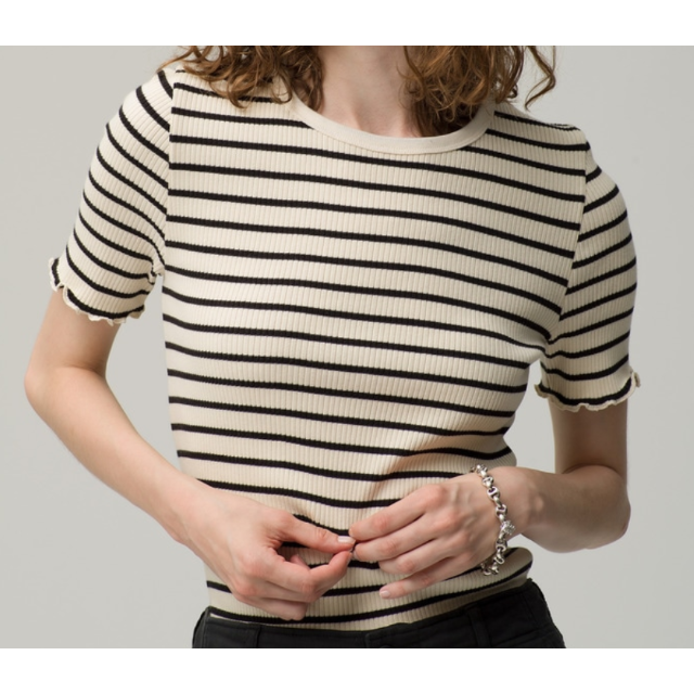 Ron Herman ロンハーマン Striped Rib Tee-