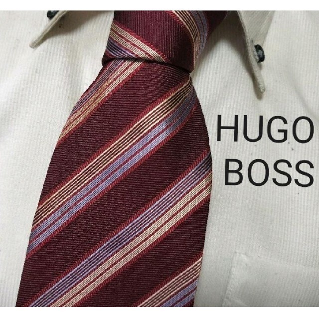 大人気★HUGO BOSS　ヒューゴボス★マルチストライプネクタイ | フリマアプリ ラクマ