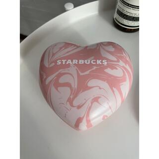 スターバックスコーヒー(Starbucks Coffee)のStarbucks バレンタイン2021 セラミックケース　マーブル　ハート(小物入れ)