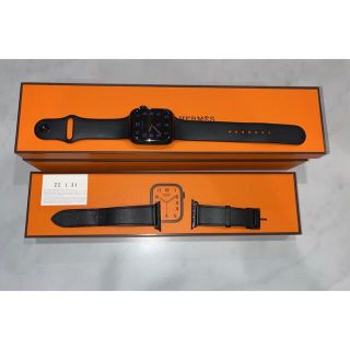 エルメス(Hermes)の【美品】Apple Watch 7 HERMES 45mm ブラック(腕時計(デジタル))