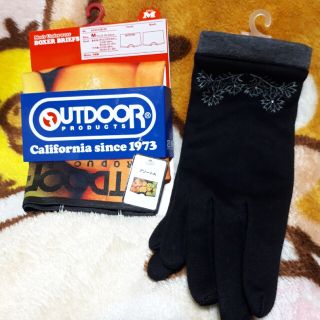 アウトドアプロダクツ(OUTDOOR PRODUCTS)の2点おまとめレディース手袋&アウトドアプロダクツボクサーブリーフ　M(ボクサーパンツ)