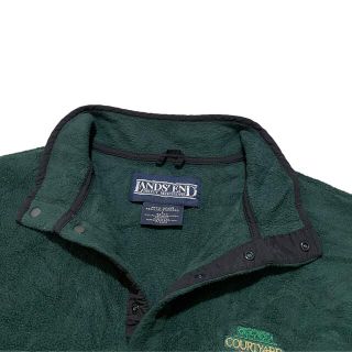 古着 USA製 LANDS'END ランズエンド フリース スナップ T