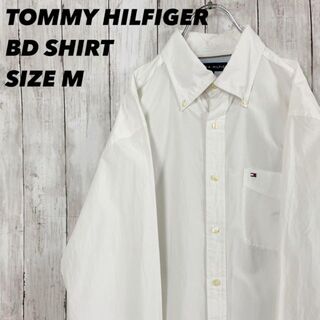 トミーヒルフィガー(TOMMY HILFIGER)のTOMMY HILFIGERトミーヒルフィガー長袖ブロードボタンダウンシャツM白(シャツ)
