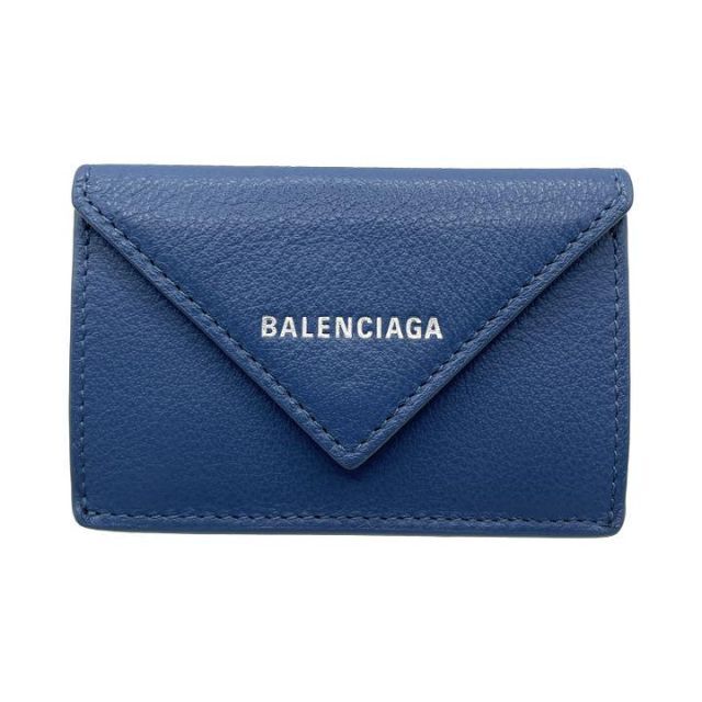 Balenciaga(バレンシアガ)のバレンシアガ 391446 ペーパーミニ 三つ折り財布 ブルー メンズのファッション小物(折り財布)の商品写真