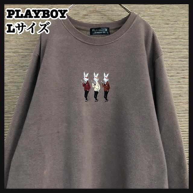 PLAYBOY - 【プレイボーイ】スウェット 刺繍ロゴ ウサギ アニマル柄