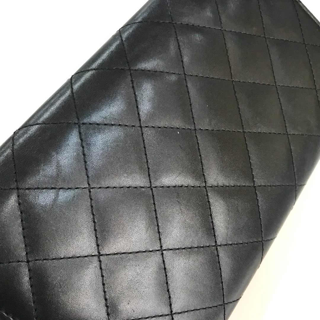 CHANEL(シャネル)のシャネル CHANEL ココマーク CC ロゴ A46645 カンボンライン 三つ折り 長財布 ラムスキン ブラック レディースのファッション小物(財布)の商品写真