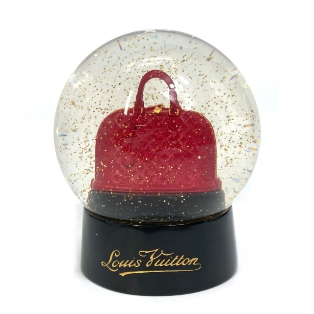 LOUIS VUITTON(ルイヴィトン)のルイヴィトン LOUIS VUITTON アルマ スノーグローブ  ノベルティ スノードーム インテリア オブジェ ガラス クリア×レッド エンタメ/ホビーの美術品/アンティーク(彫刻/オブジェ)の商品写真