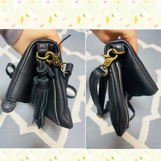 ほぼ未使用 mille reve ショルダー 本革レザーバッグ 斜め掛け可能