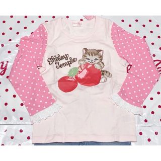 シャーリーテンプル(Shirley Temple)のクーポン利用可能　新品　シャーリーテンプル　ねこりんごロングTシャツ(Tシャツ/カットソー)