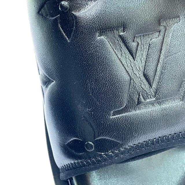 ルイヴィトン LOUIS VUITTON マイアミライン ミュール 1AA7RQ モノグラムジャイアント フラット シューズ サンダル カーフレザー ブラック 未使用