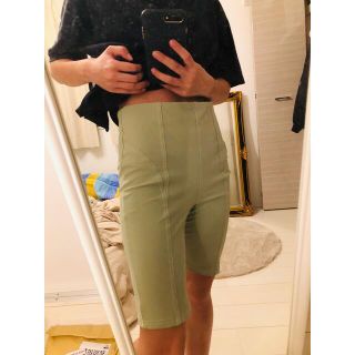 ザラ(ZARA)のZARA Water green bicycle pants(バギーパンツ)