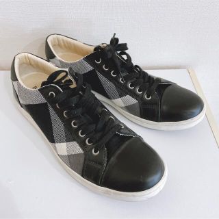 バーバリーブラックレーベル(BURBERRY BLACK LABEL)の＊BURBERR BLACK LABEL＊チェック柄スニーカー(スニーカー)