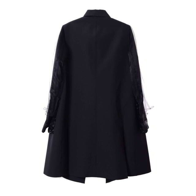 UNDERCOVER - UNDERCOVER 袖レース ウール オーバー コートの UNDERCOVER - UNDERCOVER 袖レース ウール オーバー コートの