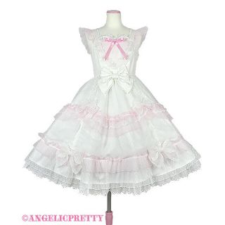 アンジェリックプリティー(Angelic Pretty)のAngelic Pretty トッピングハートジャンパースカート(ひざ丈ワンピース)