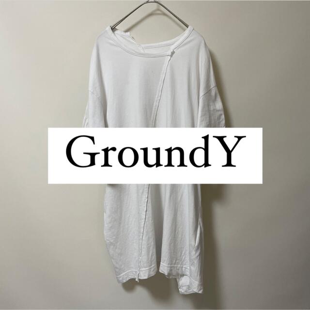 Yohji Yamamoto(ヨウジヤマモト)の可乃子様 専用”GroundY”White design T shirt メンズのトップス(Tシャツ/カットソー(半袖/袖なし))の商品写真