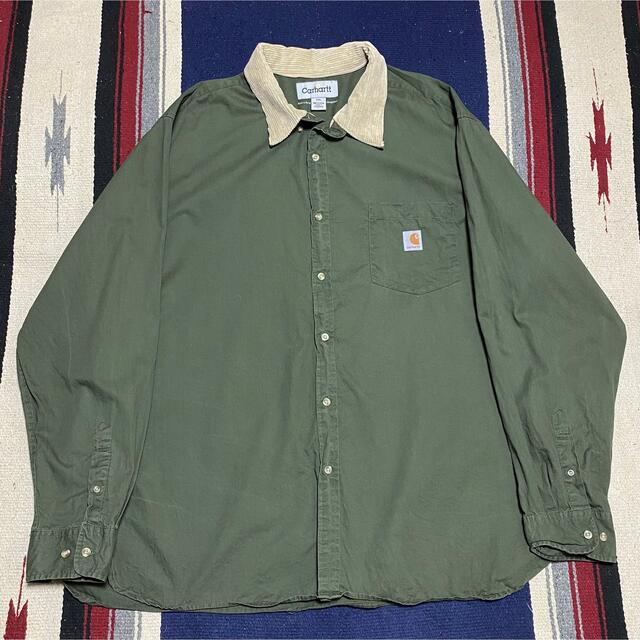 carhartt(カーハート)の90s 古着 カーハート コーデュロイ シャツワンピ ビッグシルエット ゆるだぼ メンズのトップス(シャツ)の商品写真