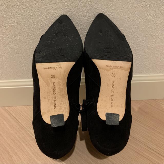 MANOLO BLAHNIK(マノロブラニク)のあゆ1616様専用！MANOLO BLAHNIK BAYLOW ブーツ　ブラック レディースの靴/シューズ(ブーツ)の商品写真