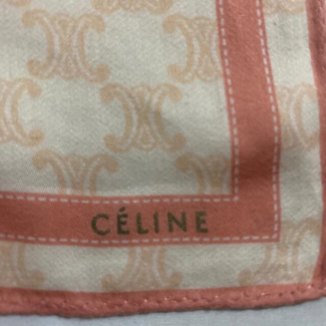 celine(セリーヌ)のセリーヌ　ハンカチ　中古品　マカダム柄　ピンク　#2224 レディースのファッション小物(ハンカチ)の商品写真