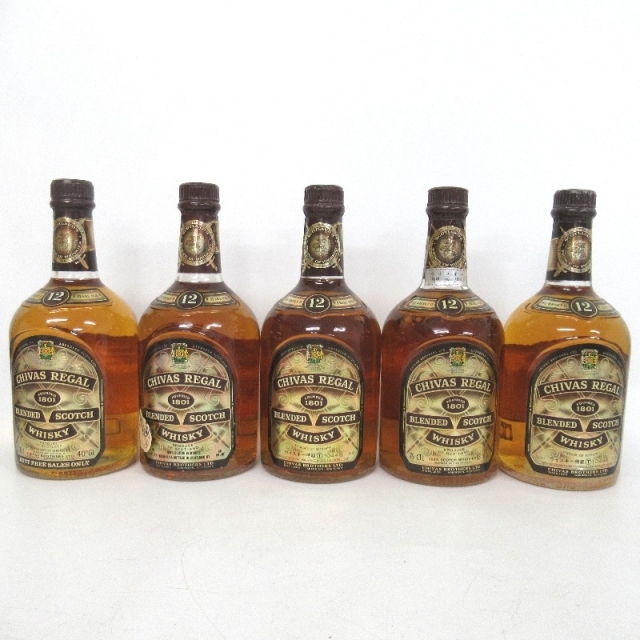 未開封☆Chivas Regal【シーバスリーガル】 12年 5本セット 750/760ml
