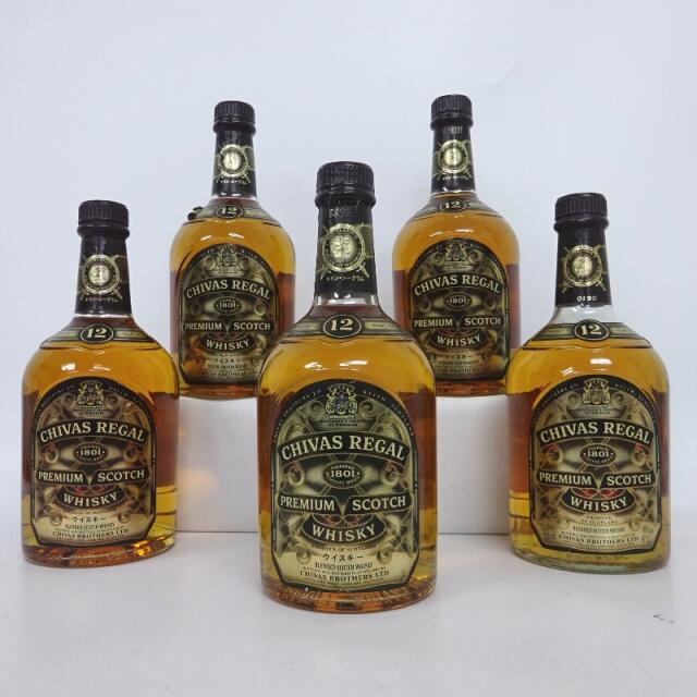 未開封★Chivas Regal【シーバスリーガル】 12年 5本セット 700/750ml 箱なし