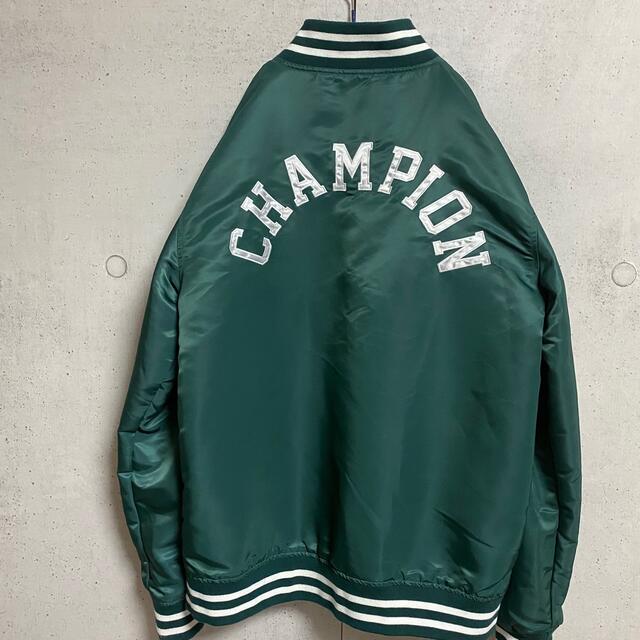 Champion(チャンピオン)のチャンピオン/アーチロゴ　ベースボールジャケット　ナイロンジャケット　美品　古着 メンズのジャケット/アウター(ナイロンジャケット)の商品写真