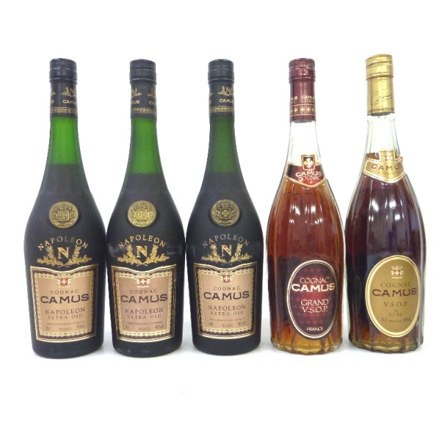 未開封☆CAMUS【カミュ】 5本セット 700ml 箱なし - ブランデー