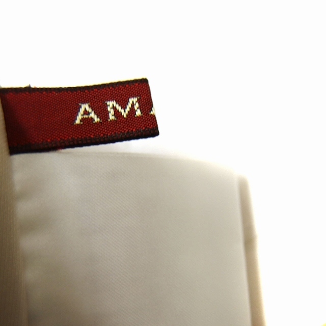 AMACA(アマカ)のアマカ AMACA フレア スカート ひざ下丈 無地 リブ 38 ベージュ レディースのスカート(ひざ丈スカート)の商品写真