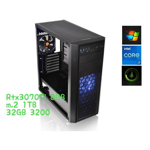 ゲーミングPC Core i7 12700F RTX4060Ti メモリ16GB