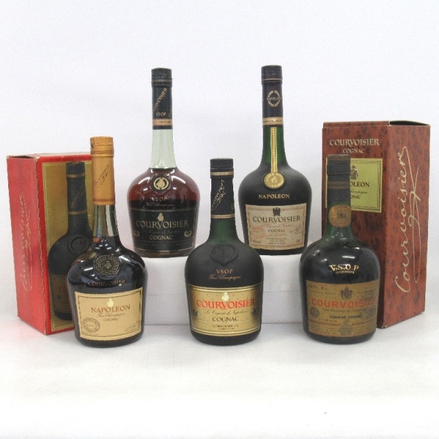 未開封☆COURVOISIER【クルボアジェ】 5本セット 700ml 箱付【中古
