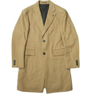 タケオキクチ(TAKEO KIKUCHI)のTAKEO KIKUCHI タケオキクチ PIACENZA製 Wool Cashmere Chester Coat ウールカシミヤ チェスターコート 070-99061 3 キャメル アウター【中古】【TAKEO KIKUCHI】(チェスターコート)