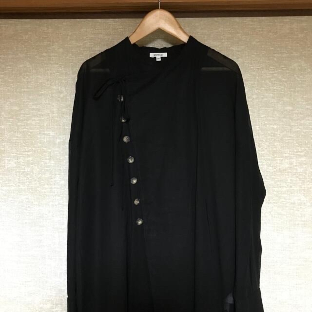 【ENFOLDエンフォルド】シアーシャツワンピース シアーブラウス