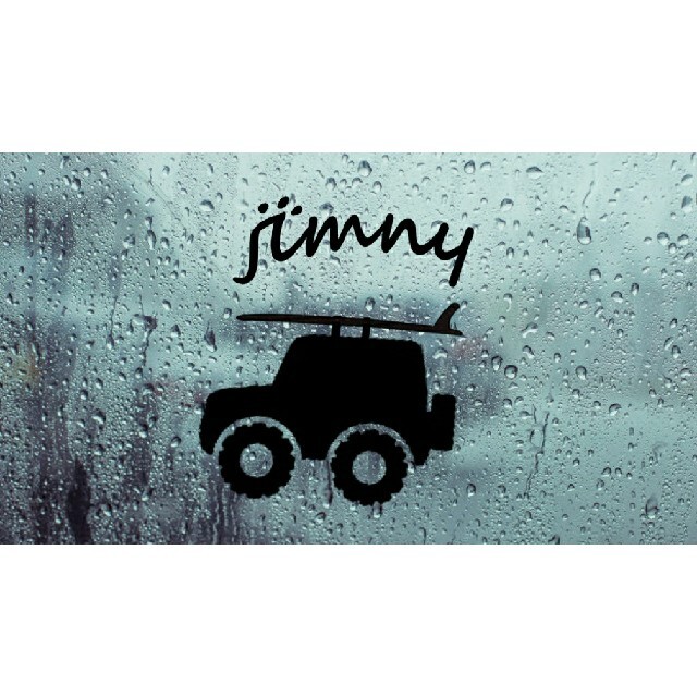 波文字ジムニー2　カッティングステッカー　カワイイ　ステッカー　Jimny