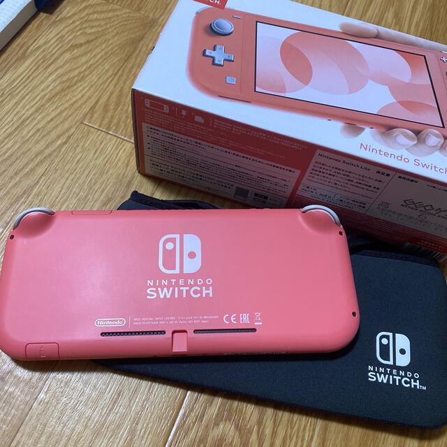 美品☆Nintendo Switch スイッチ ライト コーラルピンク 任天堂