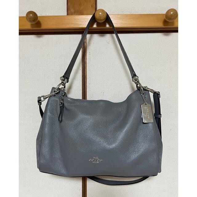 COACH 美品 グレー ショルダーバッグ