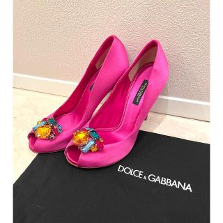 美品★DOLCE&GABBANA レース パンプス 37.5