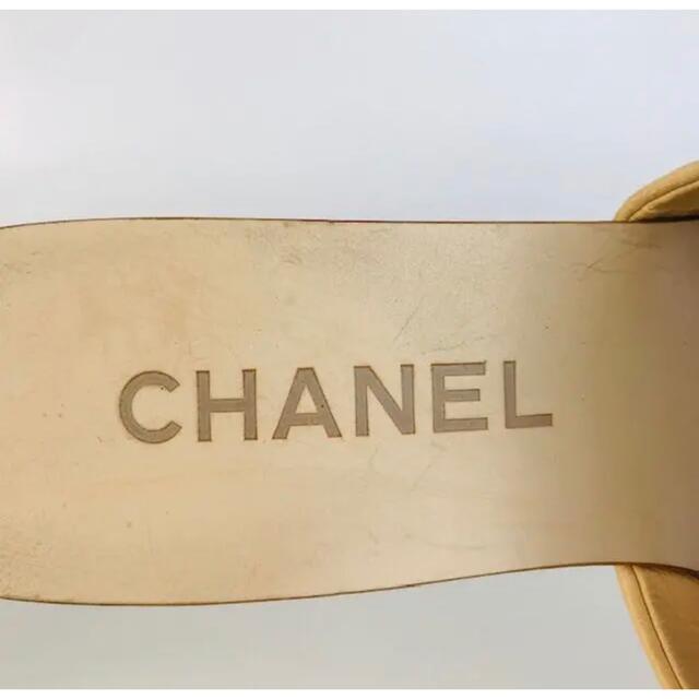 CHANEL(シャネル)の良品★CHANEL・レザー ココマークデザイン ウッド 厚底 サンダル(35) レディースの靴/シューズ(サンダル)の商品写真